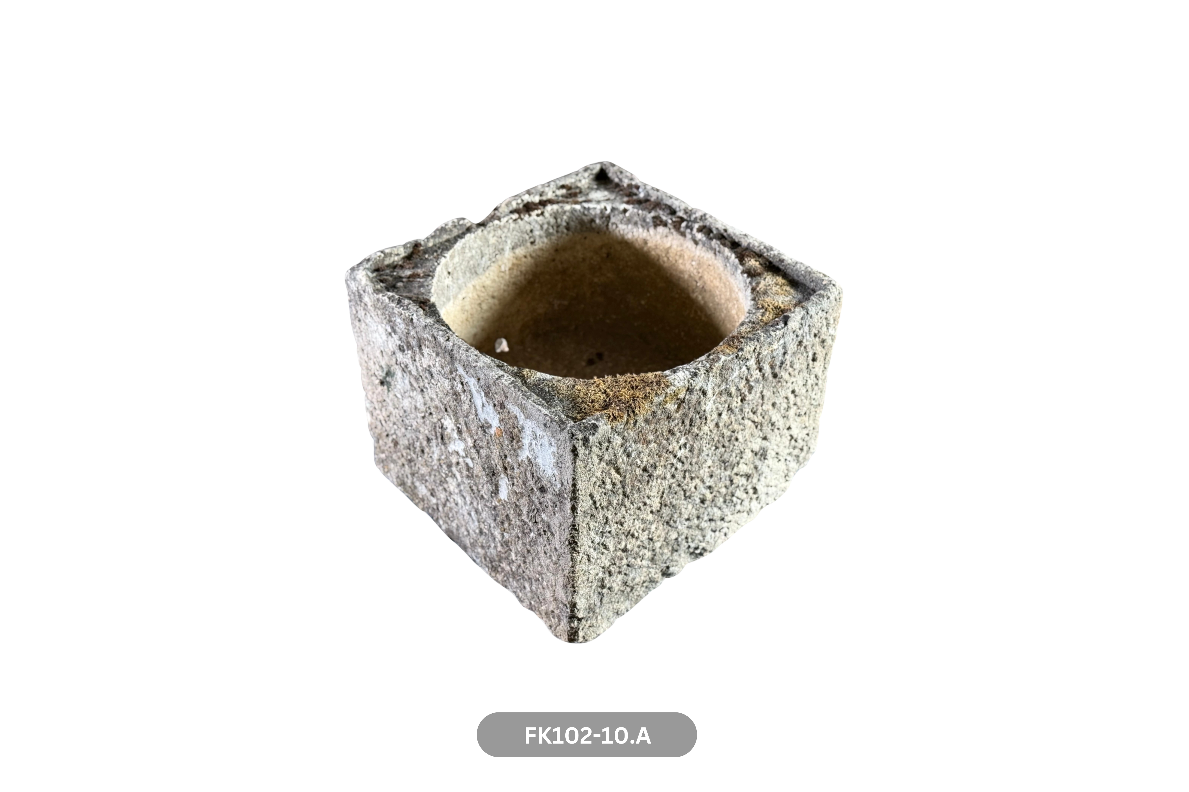 French Antique 19th Century Square Limestone Trough - Image 9